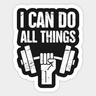 I Can Do All Things – Christian Workout Sticker